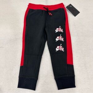 Jordan Kids' Black and Red Sweatpants